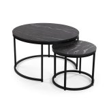 St med 2 borde Versa Aurea 48 x 48 x 42 cm 80 x 80 x 48 cm #1