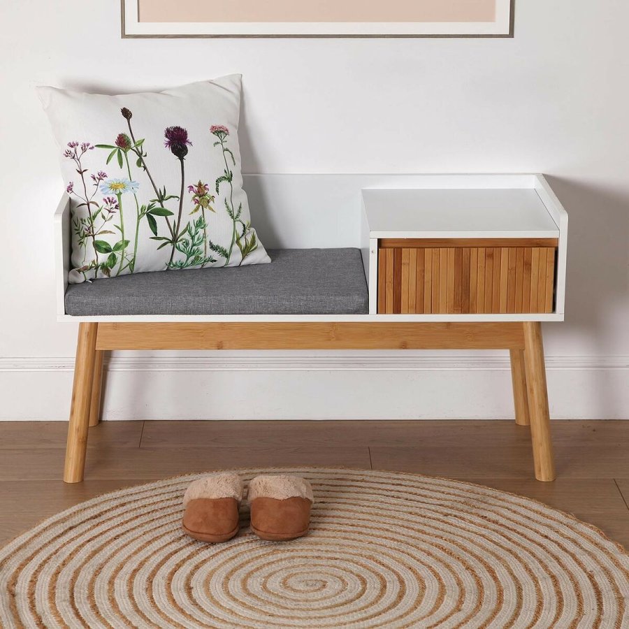 Stol Versa Bambus Tekstil Tr� MDF 40 x 55 x 100 cm #2