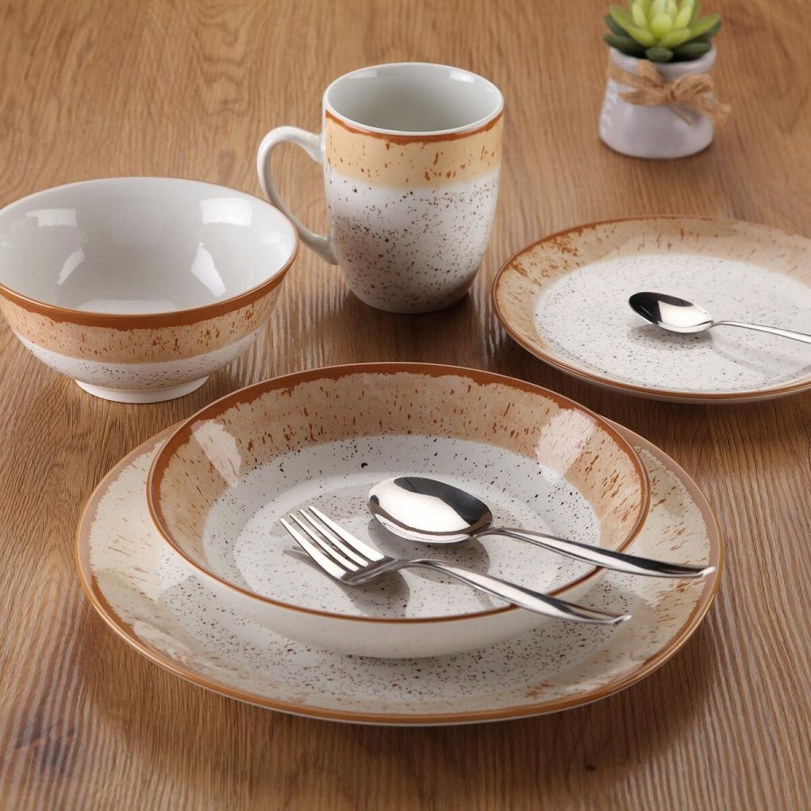 Spisestel Versa Brun Porceln 18 Dele #7
