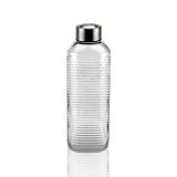 Vandflaske Versa Gennemsigtig Glas Aluminium 1 L 8,3 x 23,5 x 8,3 cm #1