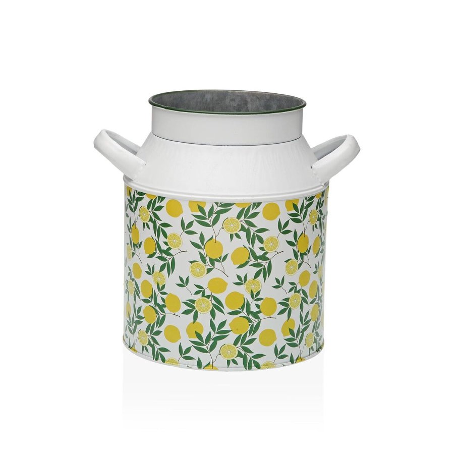 Vase Versa Gul Citron Metal 13 x 15,5 x 21 cm #1