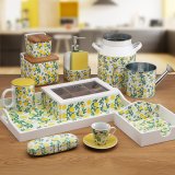 Vase Versa Gul Citron Metal 13 x 15,5 x 21 cm #2