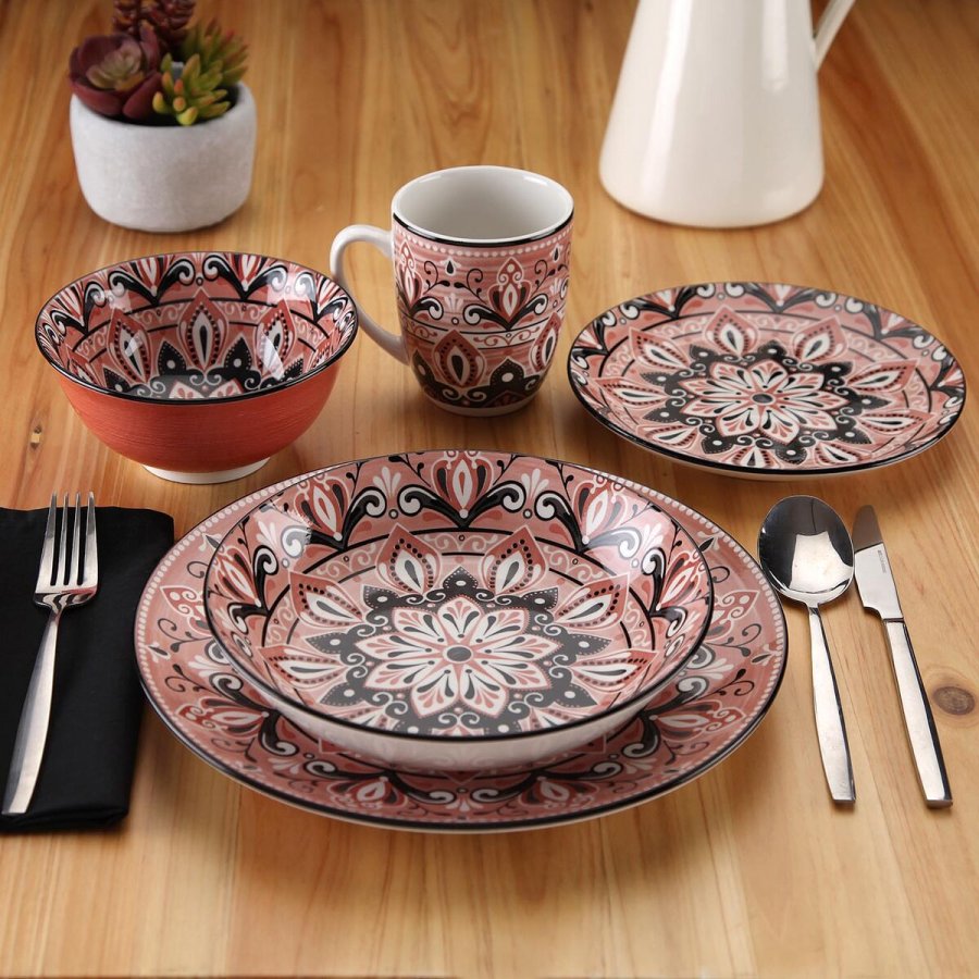 Spisestel Versa Pink Porceln 18 Dele #7