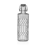 Vandflaske Versa Gennemsigtig Glas Aluminium #1