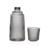 Vandflaske Versa Sort Glas Aluminium 10,3 x 26 x 10,3 cm #1