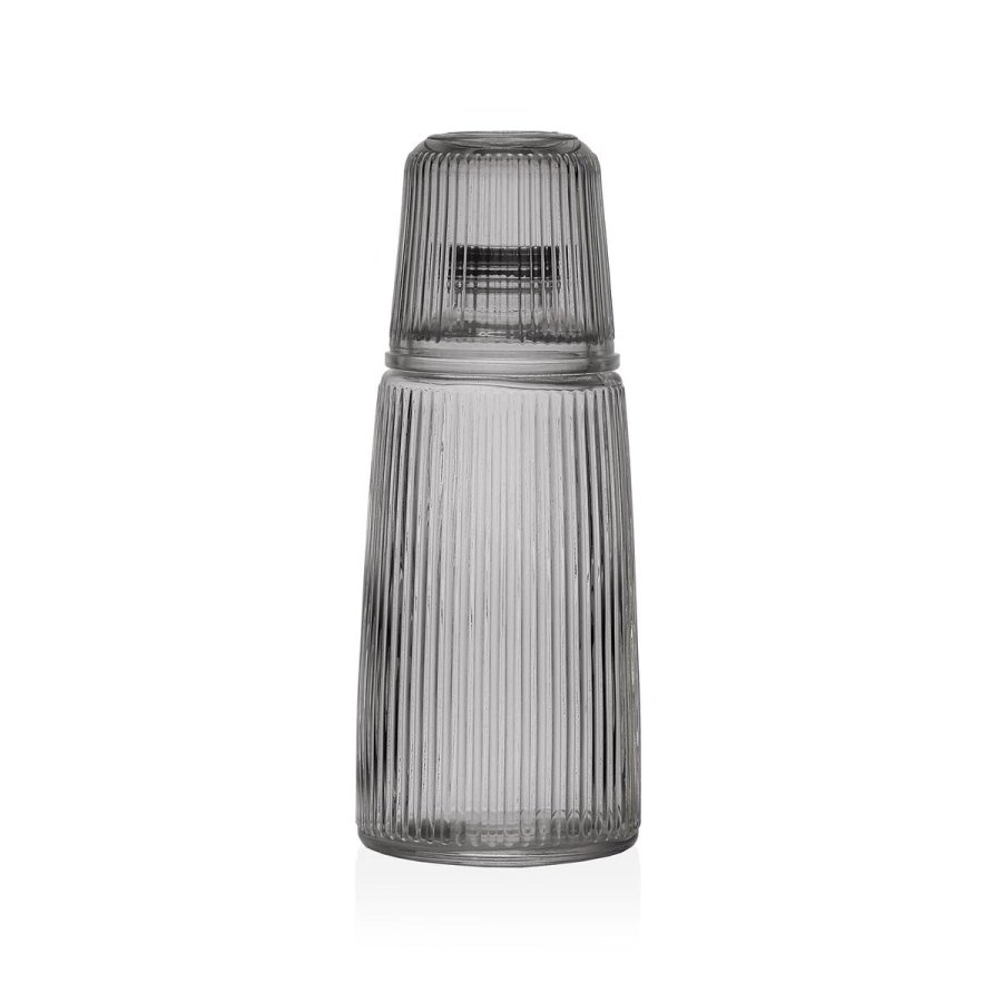 Vandflaske Versa Sort Glas Aluminium 10,3 x 26 x 10,3 cm #4
