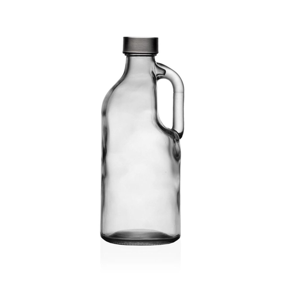 Vandflaske Versa Gennemsigtig Glas Aluminium #1