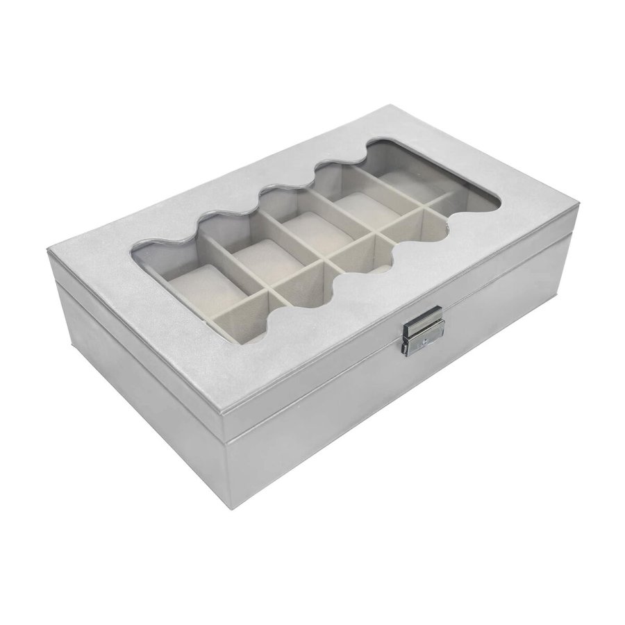 ske til ure Versa Hvid Polyuretan Papir Spejl Tr MDF 20 x 8,5 x 32,5 cm #1