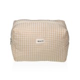 Rejsetoilettaske Versa Vichy Beige Polyester 12 x 16 x 24 cm #1