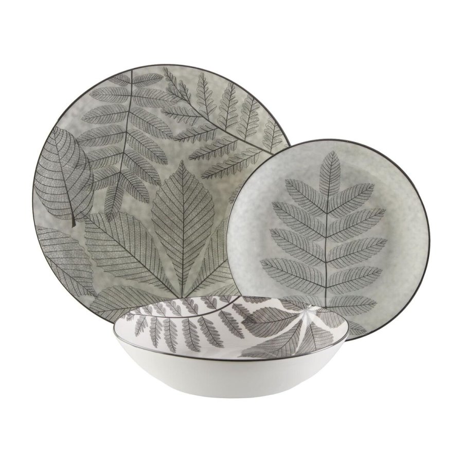 Spisestel Versa Aylen Gr� Porcel�n 18 Dele #1