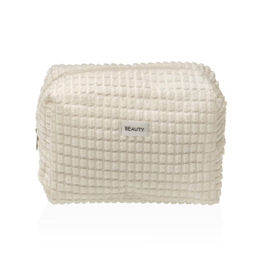 Rejsetoilettaske Versa Corduroy Hvid Polyester 12 x 16 x 24 cm #1