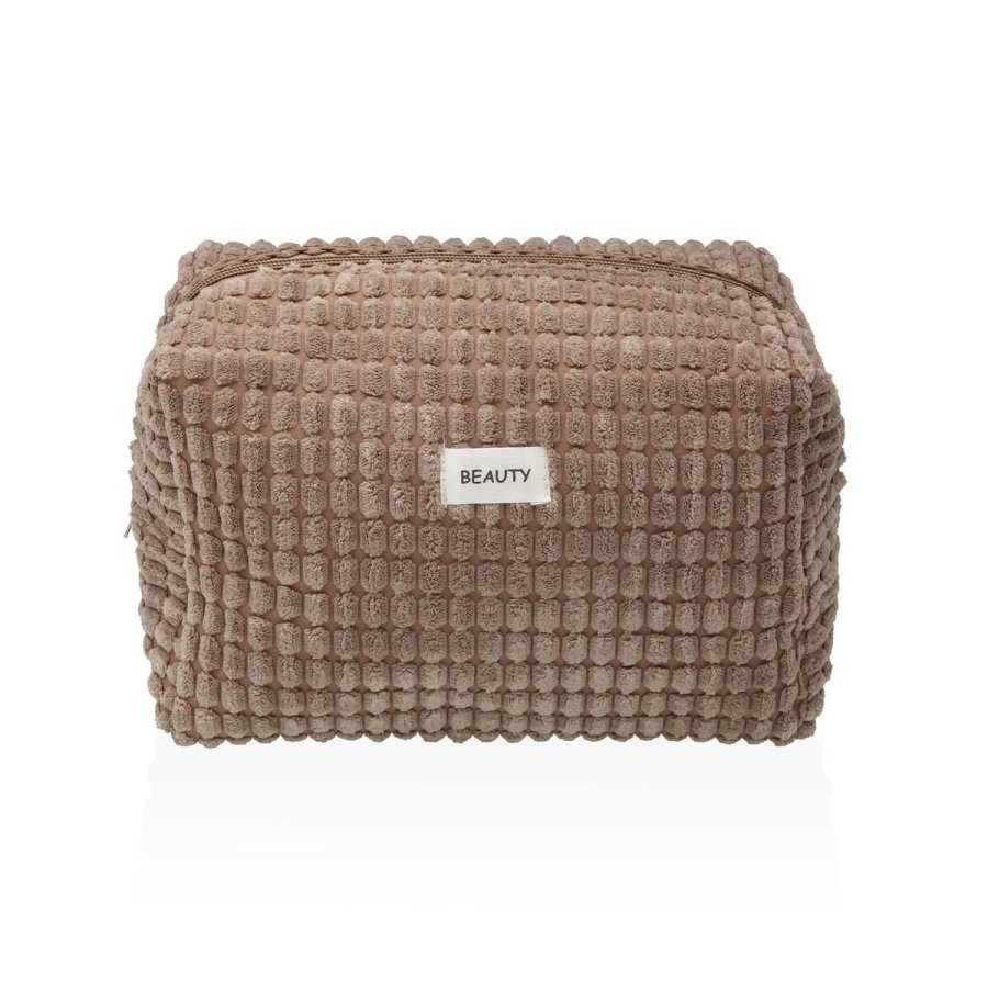 Rejsetoilettaske Versa Corduroy Khaki Polyester 12 x 16 x 24 cm #1