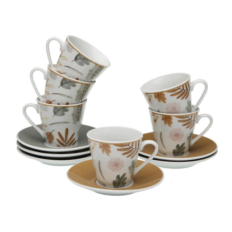 S�t med 6 kopper og underkopper Versa TABITHA Porcel�n #1