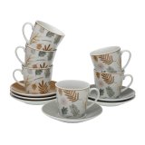 S�t med 6 kopper og underkopper Versa TABITHA Porcel�n #1