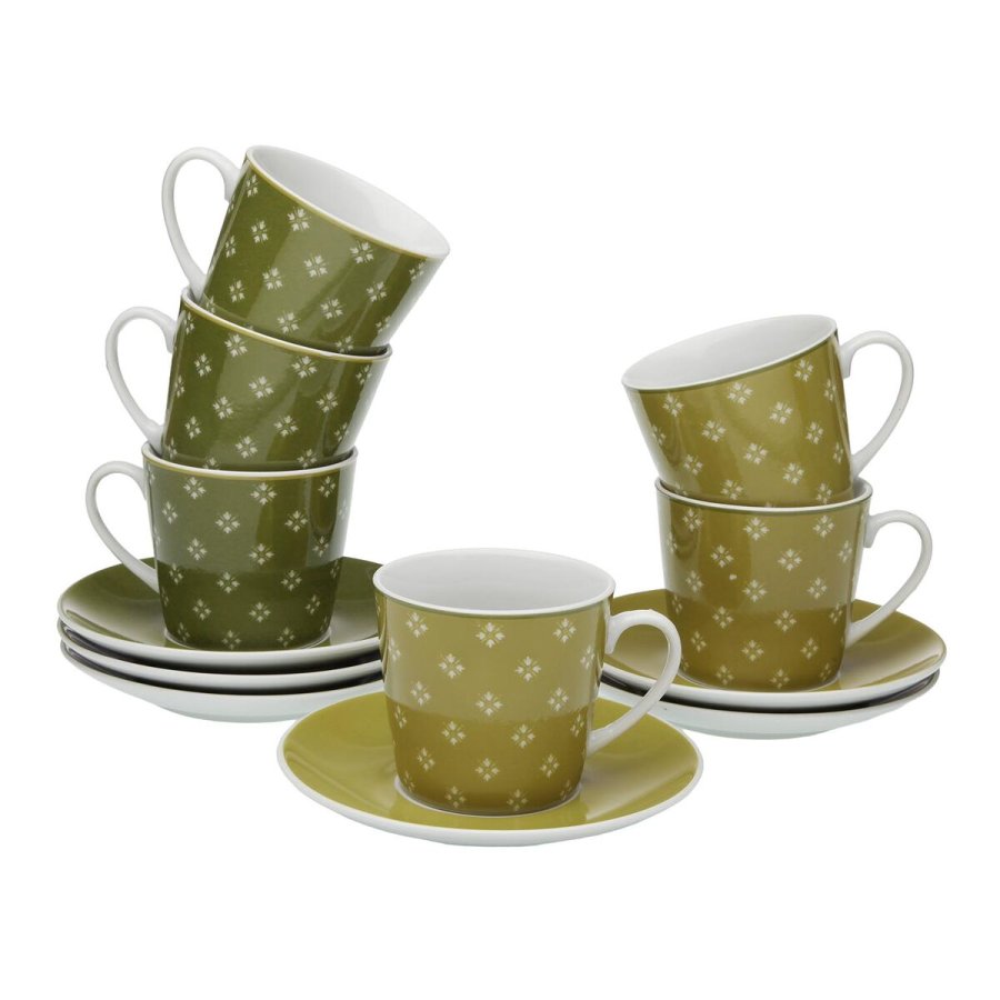 S�t med 6 kopper og underkopper Versa Nuka Porcel�n #1