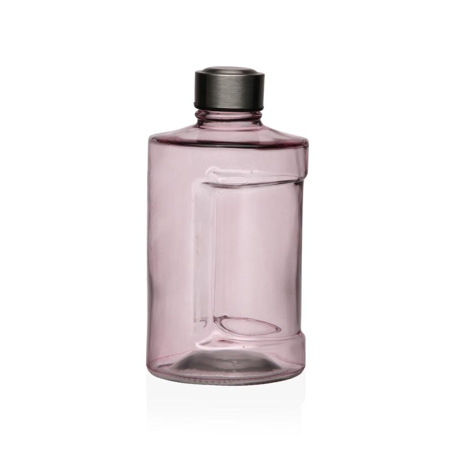 Vandflaske Versa Pink Glas Aluminium 900 ml 10 x 19 x 10 cm #1