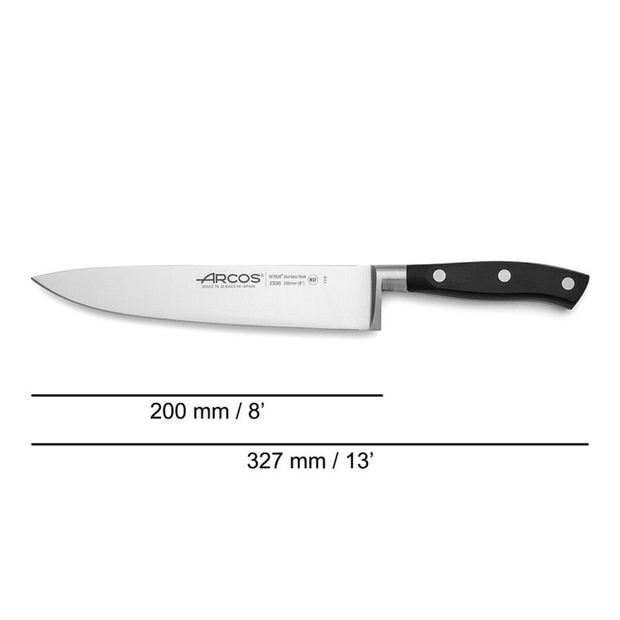 Kkkenkniv Arcos serie riviera Sort Stl 20 cm #4