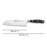 Santoku kniv Arcos serie riviera Sort Stl Polyoxymethylen 18 cm #6