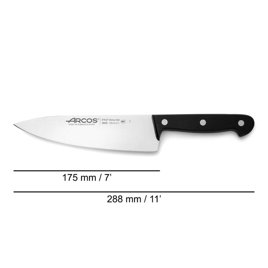 Kkkenkniv Arcos 17,5 cm Sort #6