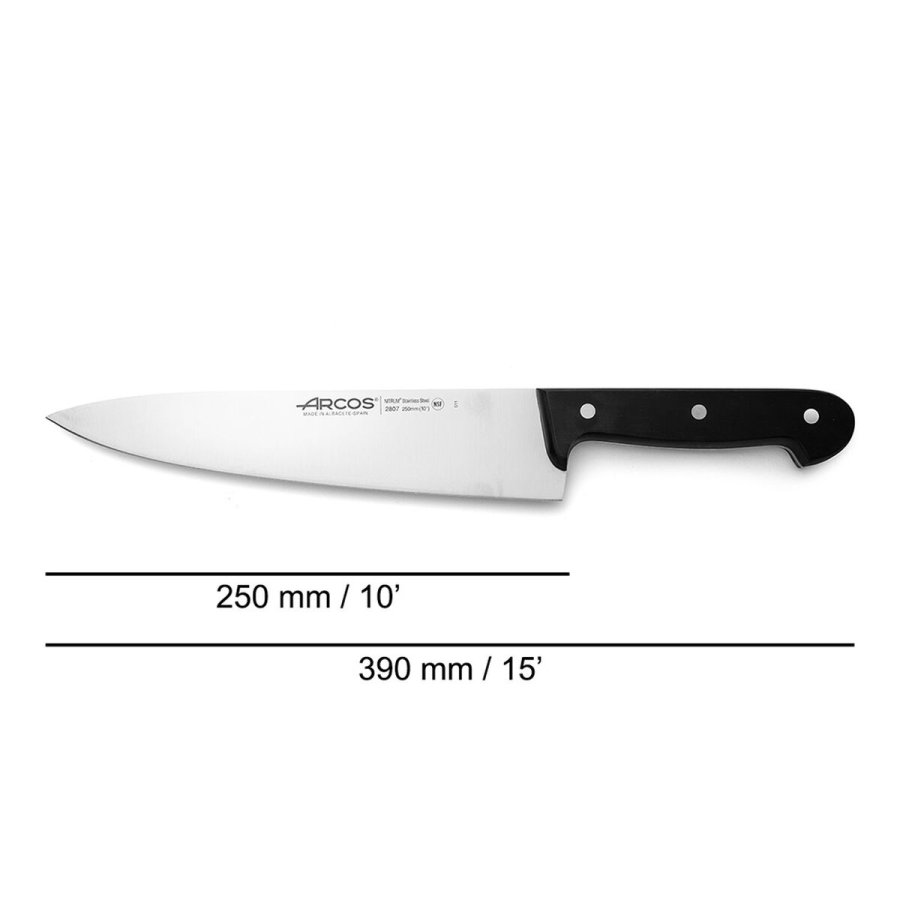 Kkkenkniv Arcos serie universal Sort Stl 25 cm #2