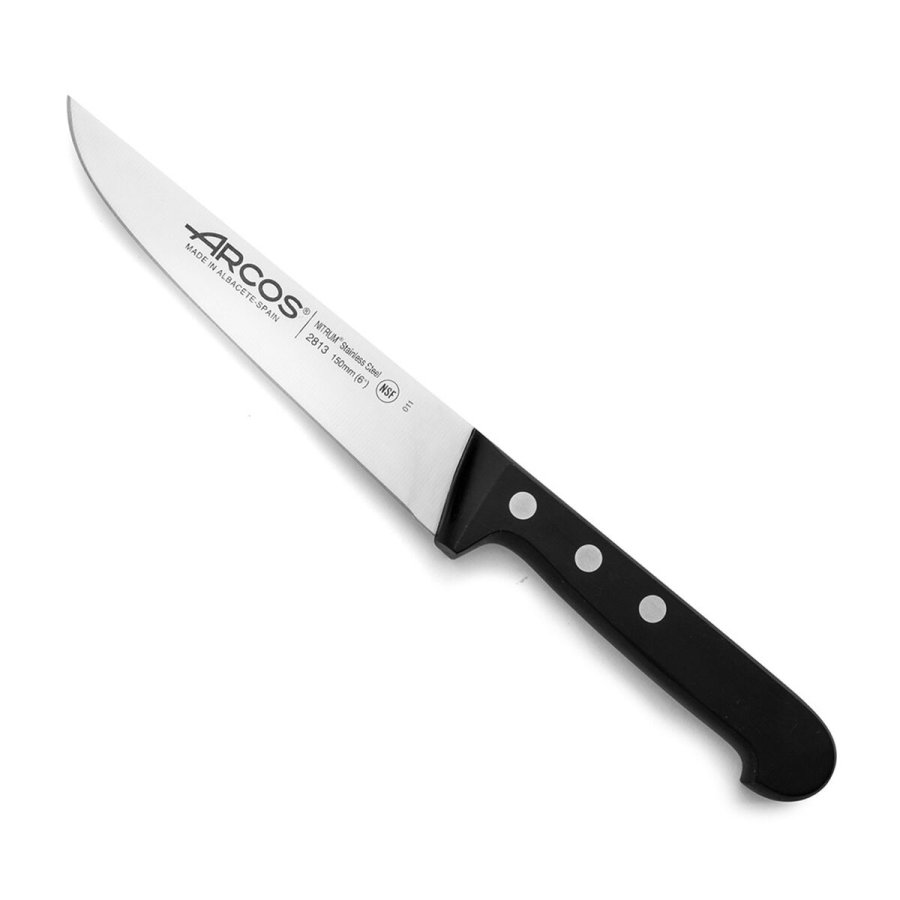 Kkkenkniv Arcos Sort Slvfarvet Rustfrit stl #2