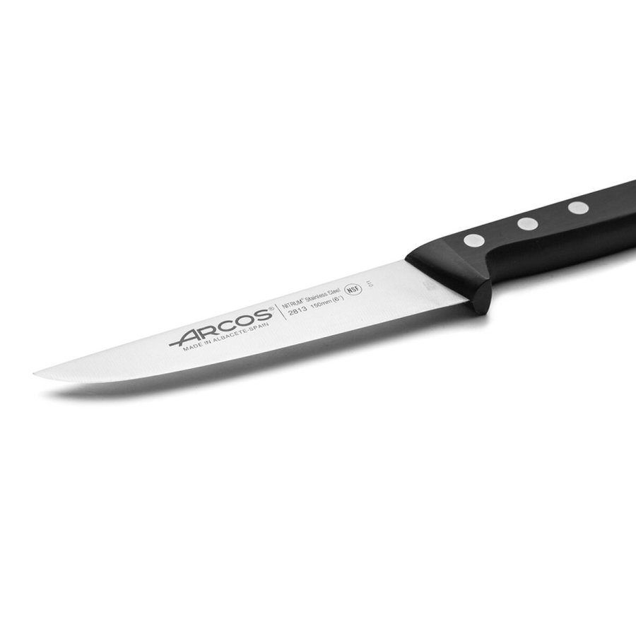 Kkkenkniv Arcos Sort Slvfarvet Rustfrit stl #4