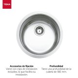 Vask med et rum Teka BE039 5006 S�lvfarvet #5