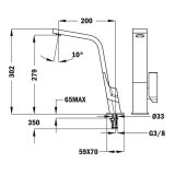 Hane med blandingsbatteri Teka IC 915 Hvid Metal #5
