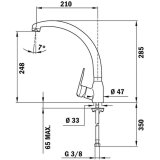 Hane med blandingsbatteri Teka S�lvfarvet Metal #2