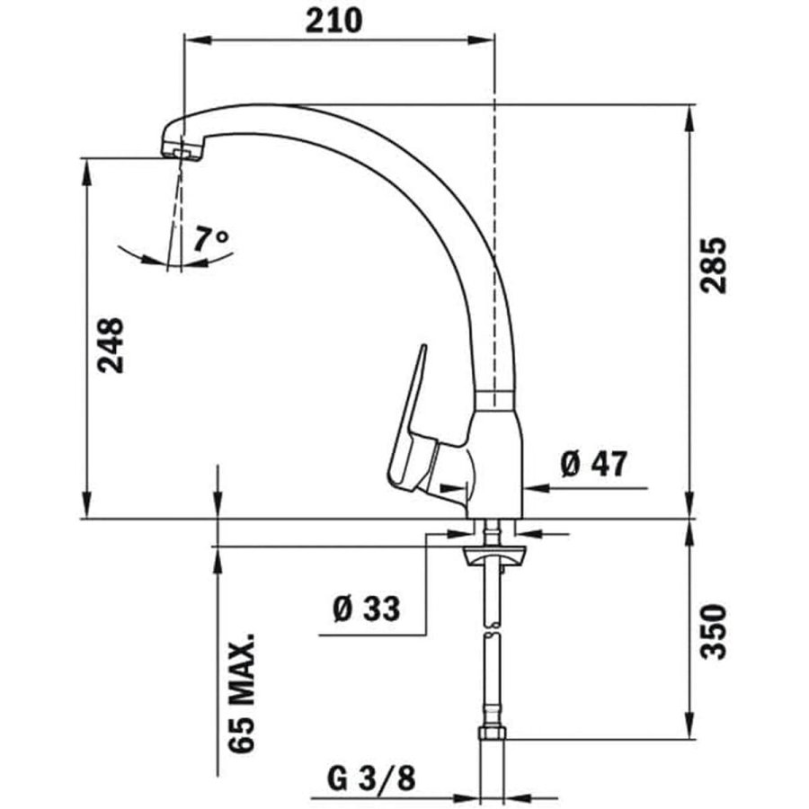 Hane med blandingsbatteri Teka S�lvfarvet Metal #2