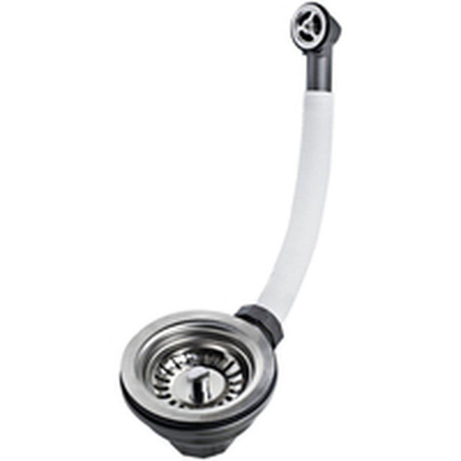 Vaskeventil med fleksibelt overl�b Teka 61001302 S�lv Rustfrit st�l #2