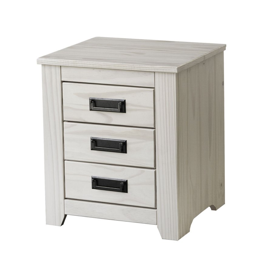 Natbord Alexandra House Living Hvid Metal Fyr 43 x 50 x 32 cm 2 skuffer #1