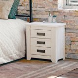 Natbord Alexandra House Living Hvid Metal Fyr 43 x 50 x 32 cm 2 skuffer #8