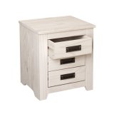 Natbord Alexandra House Living Hvid Metal Fyr 43 x 50 x 32 cm 2 skuffer #15