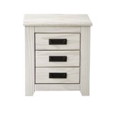 Natbord Alexandra House Living Hvid Metal Fyr 43 x 50 x 32 cm 2 skuffer #22