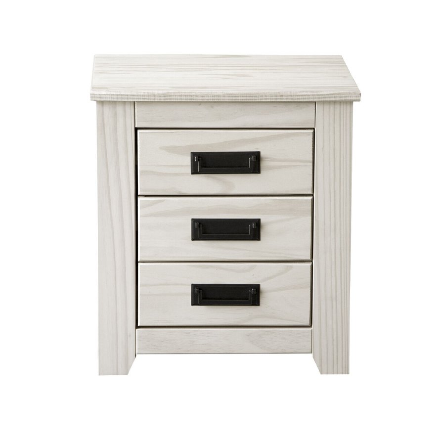 Natbord Alexandra House Living Hvid Metal Fyr 43 x 50 x 32 cm 2 skuffer #22