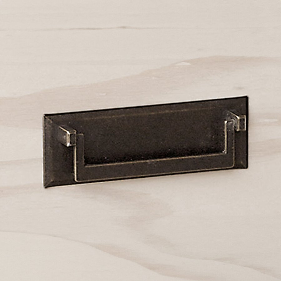 Natbord Alexandra House Living Hvid Metal Fyr 43 x 50 x 32 cm 2 skuffer #29