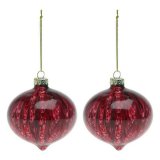 Julekugler (2 pcs) 112490 Brun Rd 8 cm (2 enheder) #1