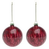 Julekugler (2 pcs) 113572 Brun Rd 8 cm (2 enheder) #1