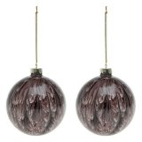 Julekugler (2 pcs) 113572 Brun Rd 8 cm (2 enheder) #5