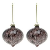 Julekugler (2 pcs) 112490 Brun Rd 8 cm (2 enheder) #5