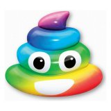Luftmadras Rainbow Poo (107 x 121 x 26  cm) #1