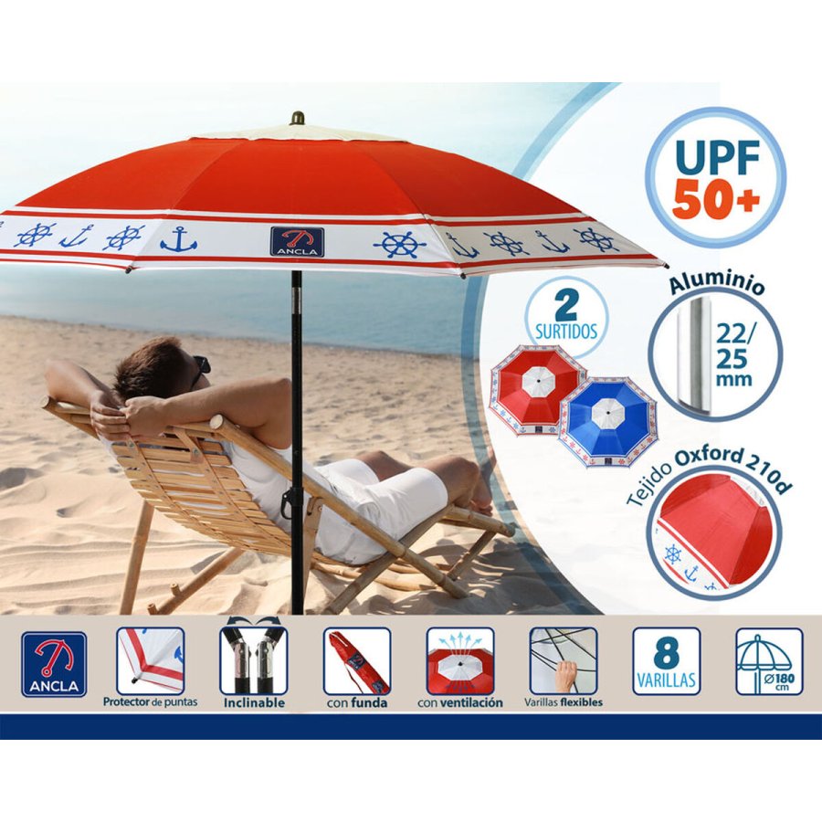 Solskrm  180 cm SPF50+ Anker #2