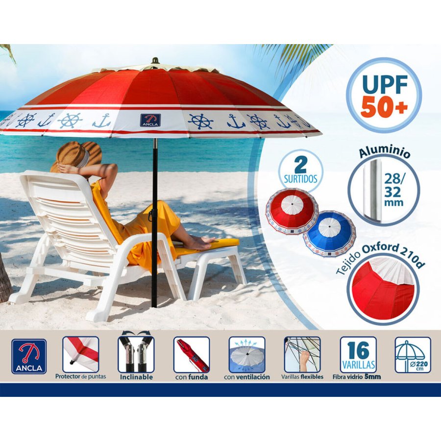 Solskrm  220 cm SPF50+ Anker #2