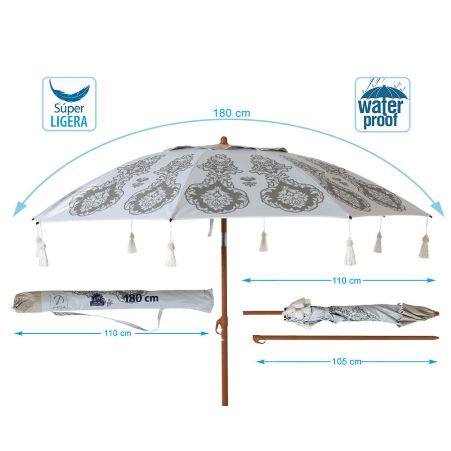 Solskrm  180 cm SPF50+ Orientalsk #4