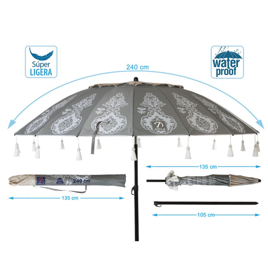 Solskrm  240 cm SPF50+ Orientalsk #4