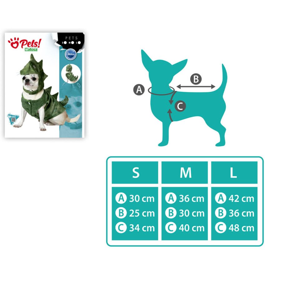 Hundedragt Strrelse L Dinosaur #2