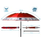 Solskrm Rd  220 cm SPF50+ Anker #5