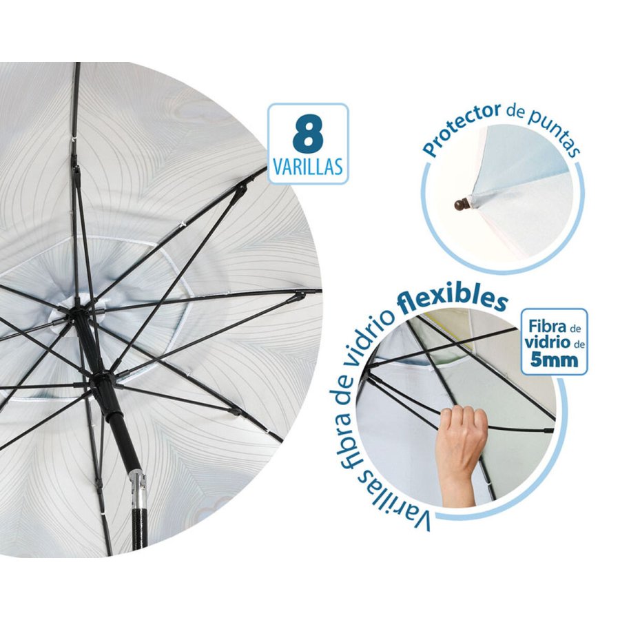 Solsk�rm Bl� � 200 cm SPF50+ P�fugl #4