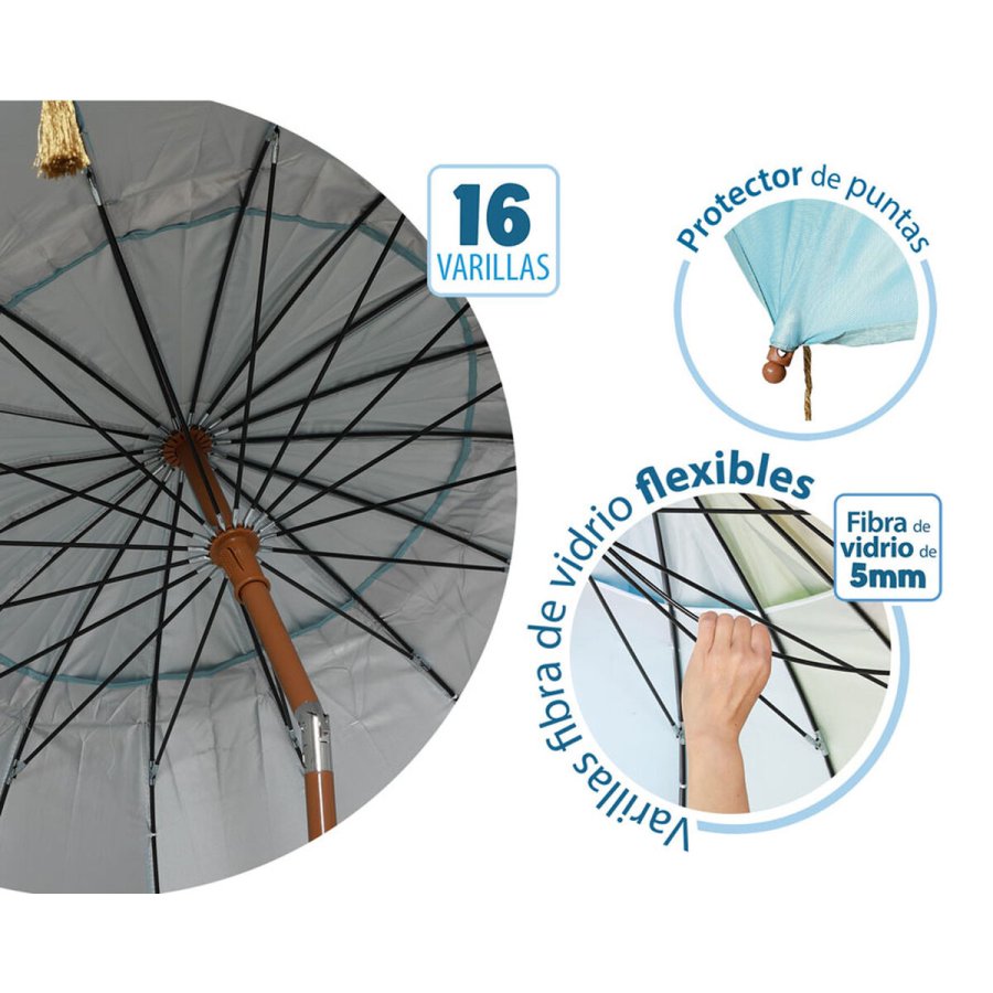 Solskrm Bl  240 cm SPF50+ #4